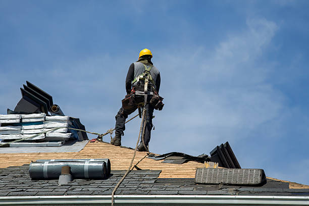 Professional Gutter Installation technician working in Tahoe Vista, CA